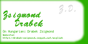 zsigmond drabek business card